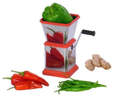 

Bluzon Stainless Steel Chilly Onion Dry Fruits Cutter - Chopper (Red Silver)