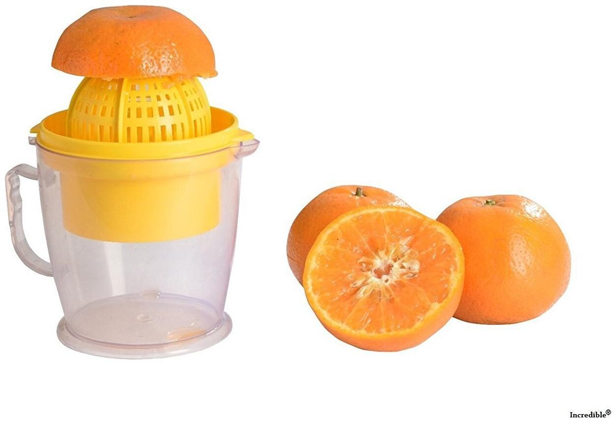 

Bluzon Unbreakable 2 in 1 Fruits Vegetable ABS Plastic Hand Juicer (Yellow)
