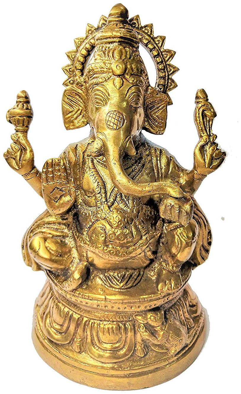 

BM Metal Works Ganesh Brass Handmade Showpiece Decorative Showpiece - 7 cm