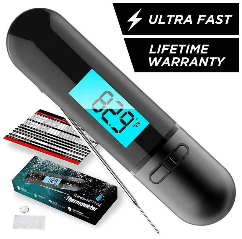 

BN002 New Generation Meat Thermometer Auto-Rotating Display Food Water Milk Cof