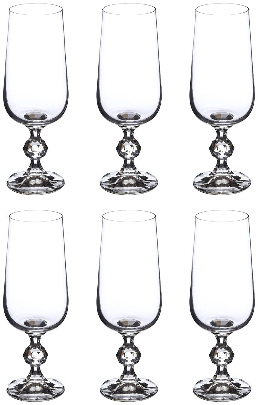 

Bohemia Crystal Claudia Beer Drinking Glass Set 280 ml set of 6 pcs Tranparent Non Lead Crystal