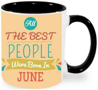 Born in June Ceramic Coffee Mug by AshvahTM - MUG910-BLK