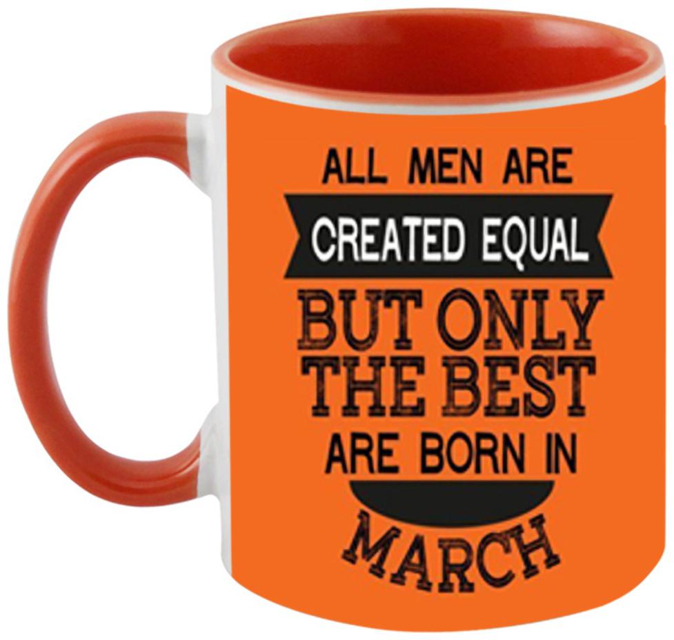 

Born in March Ceramic Coffee Mug by Ashvah - MUG813