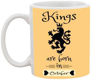 Born in October Ceramic Coffee Mug by AshvahTM - MUG930