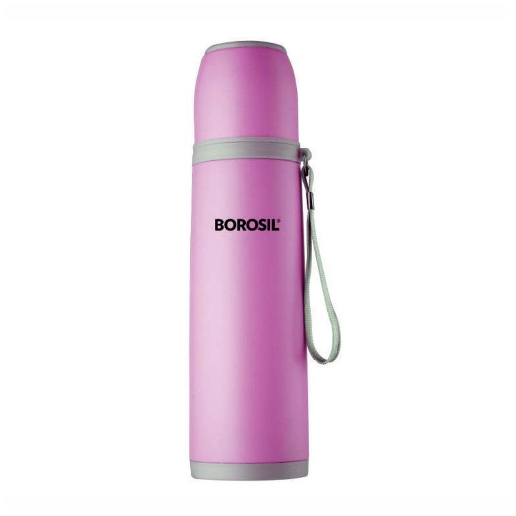 

Borosil 500 ml Stainless Steel Thermosteel Flask ( Pink )