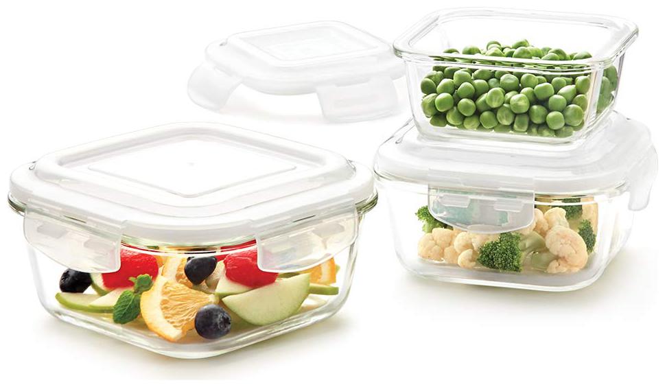 

Borosil Klip N Store Square 320 520 800 ml Containers