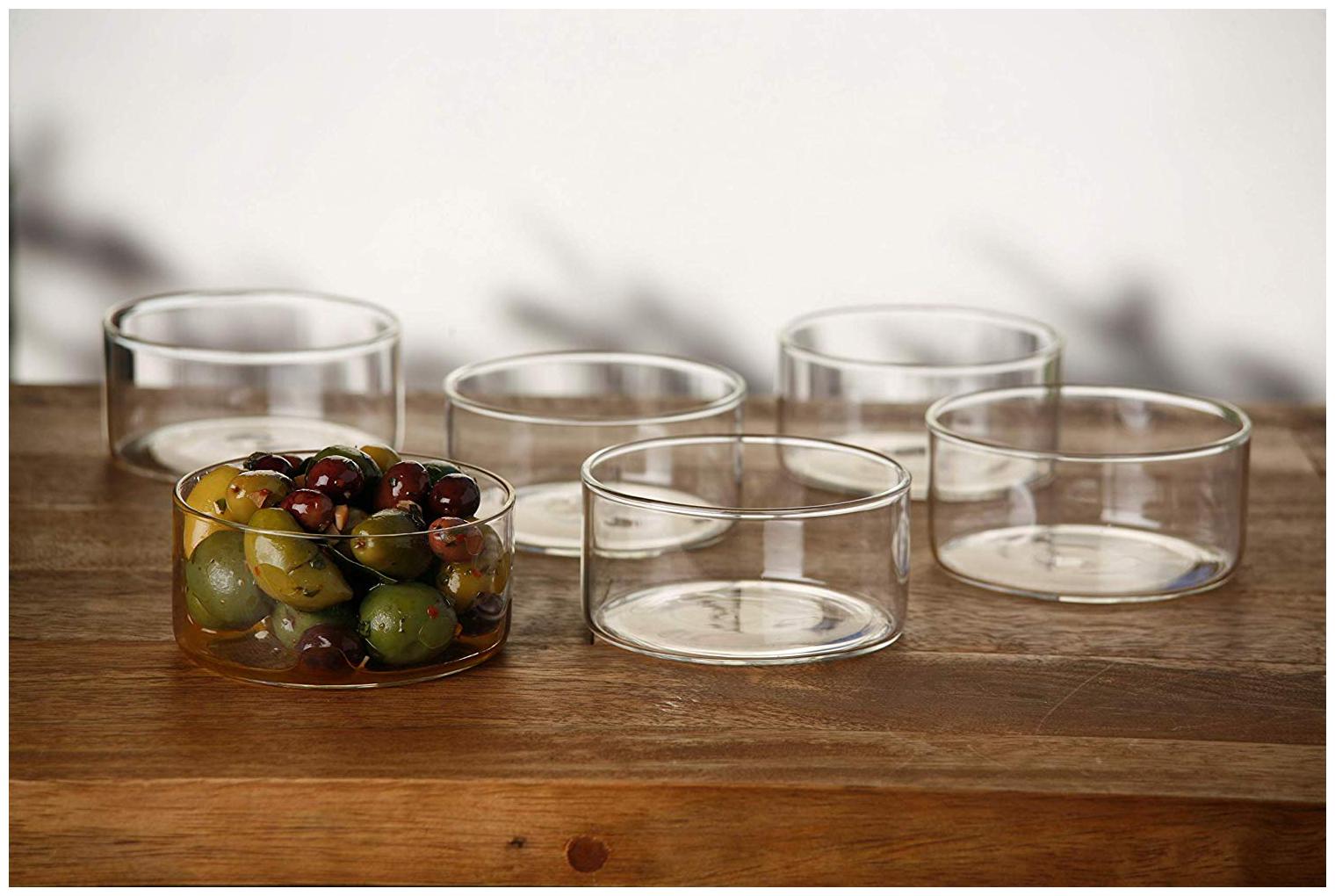 

Borosil LARGE KATORIE Borosilicate Glass Vegetable Bowl (Transparent Pack of 6)