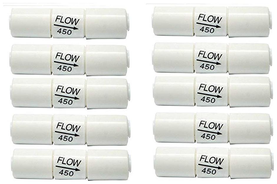 

BORYS (Pack Of 10) Ro Flow Restrictor 450 Flow-(Fr-450) For Ro Water Purifiers