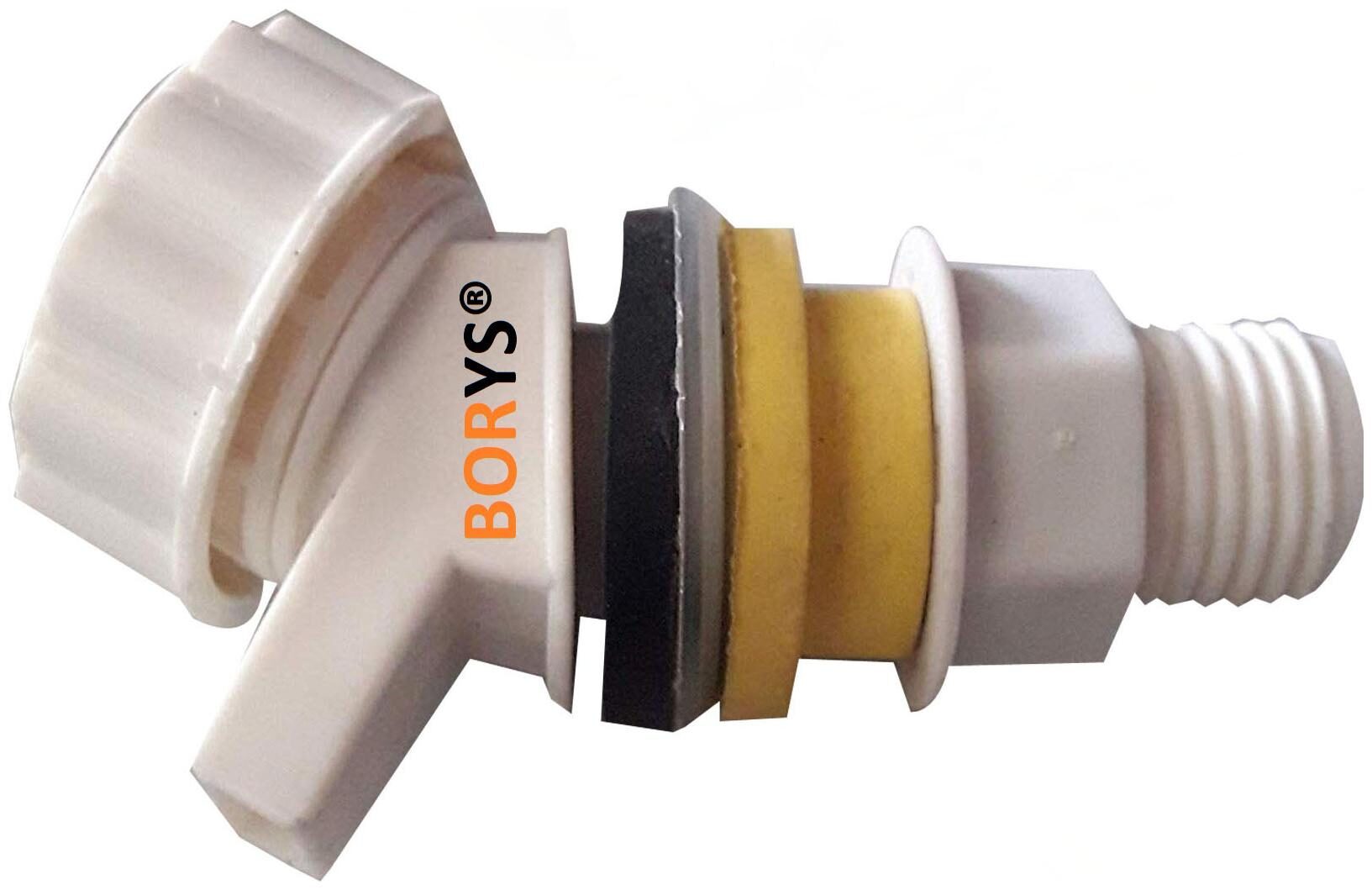 

Borys (Pack Of 1)Plast CBA PVC Water Mayur Jug Cock Tap Connector