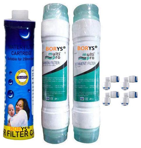 

BORYS Ro Threaded Prefilter Inline Filter Cartridge Replacement Complete Kit For All Ro Uv Water Purifier