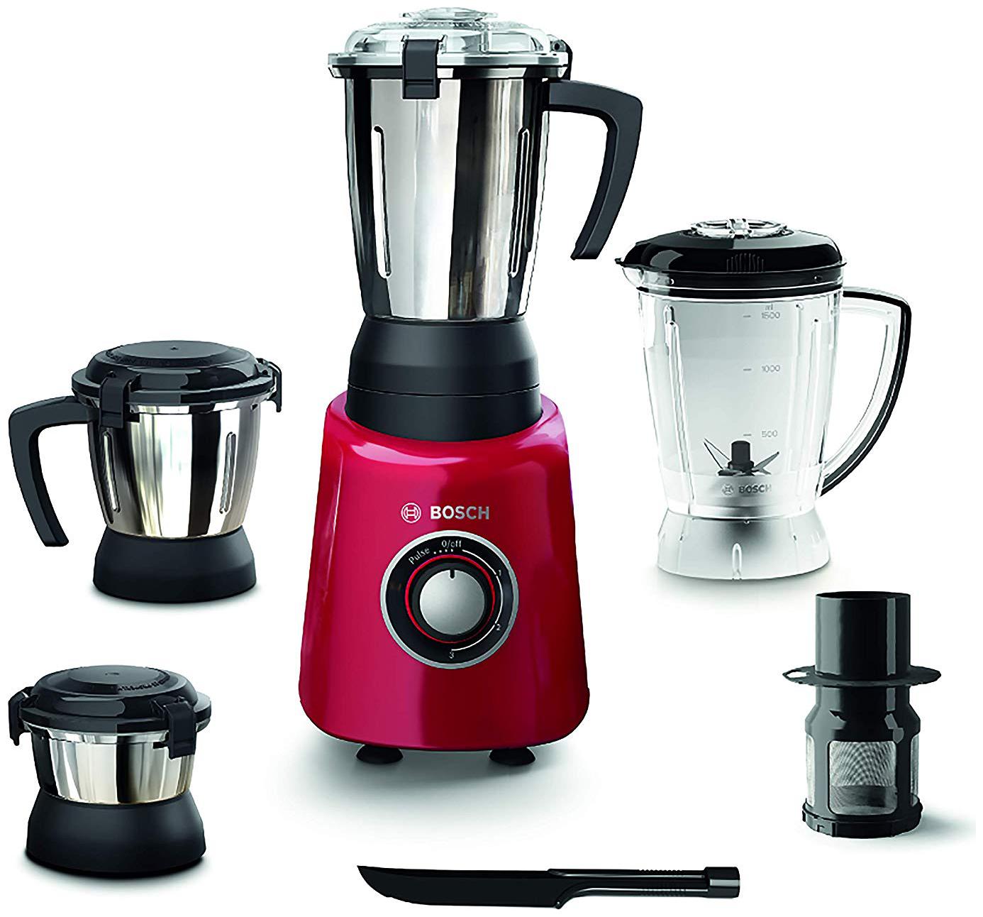 

Bosch MGM4341RIN 600 W Mixer Grinder ( Red 4 Jars )