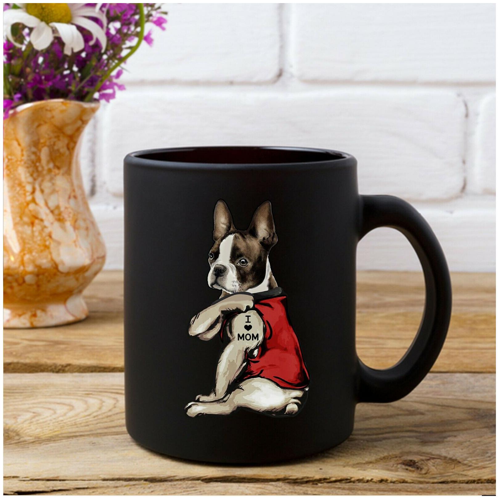 

Boston Terrier I Love Mom Dog Lovers Gift Mug