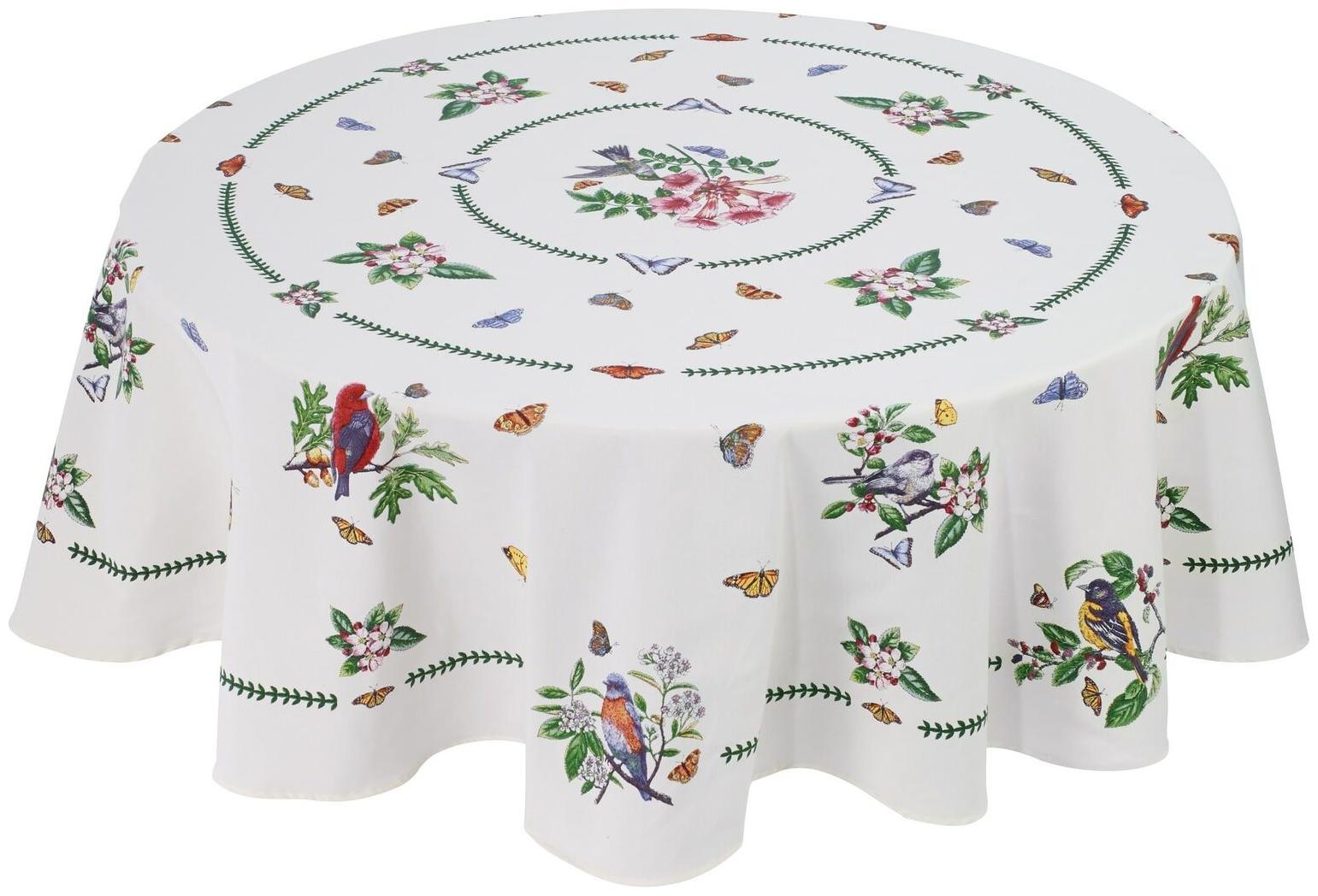 

Botanic Birds 70 Rnd Table Cloth Off-White