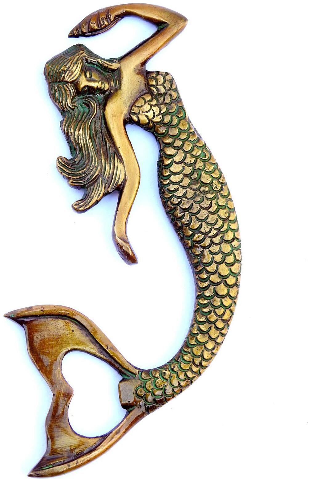 

Bottel Opener Made of Brass Bar Accessories Mermaid Figure Decorative Opener