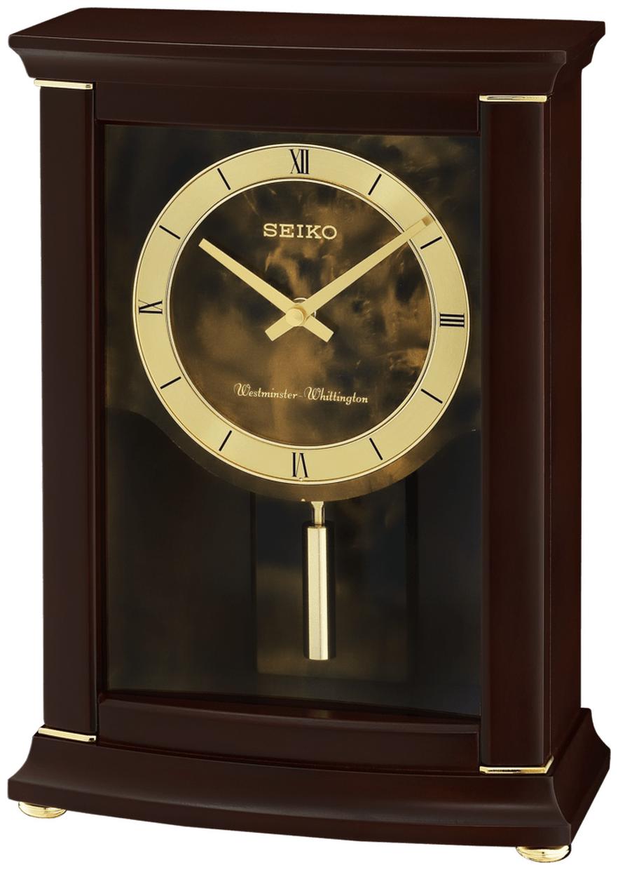 

BRAND NEW Seiko Dark Brown Case Myla Mantel Wall Alarm Clock QXQ033BLH