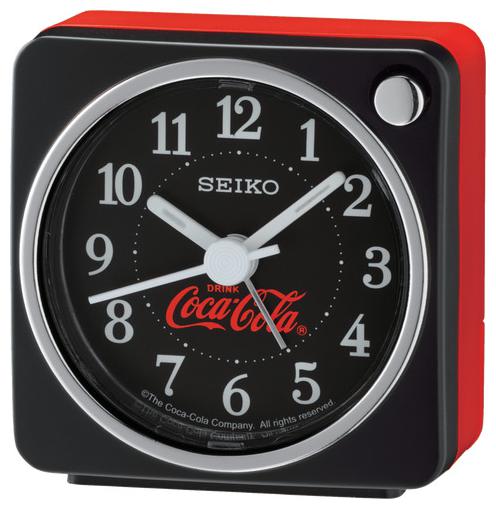 

BRAND NEW Seiko 2 Coca-Cola Silent Snooze Night Light Alarm Clock QHE905KLH