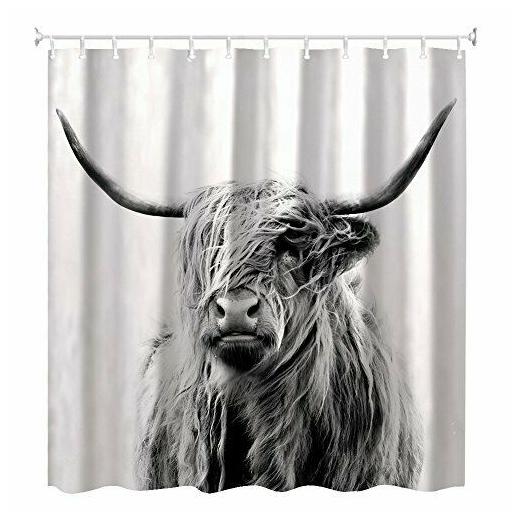

Brand New Shower Curtain Portrait of a Highland Cow 60 x 72inch Free Shipping