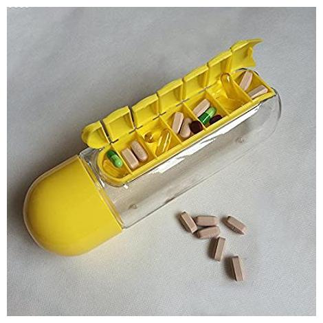 

Brand World 7 Day Pill Case Holder Weekly Storage Organizer Tablet Container 600 ml Bottle (Pack of 1 Plastic)