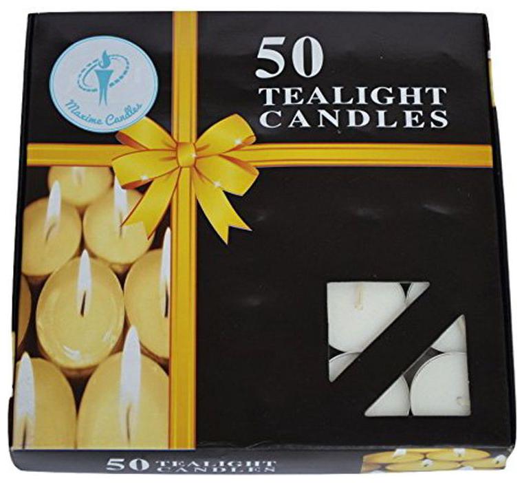 

Branded Tealight White Candles Pack of 50pcs