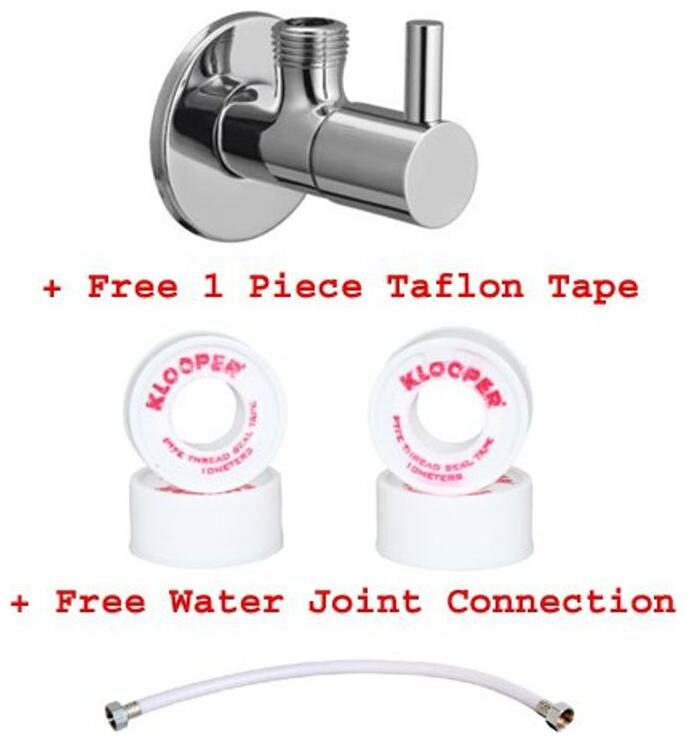 

Brass Angle Cock Angle Valve Stop Cock With(SS) Wall Flange Free Pvc Light Connection With Free Teflon Tap (1970 1031 1376)