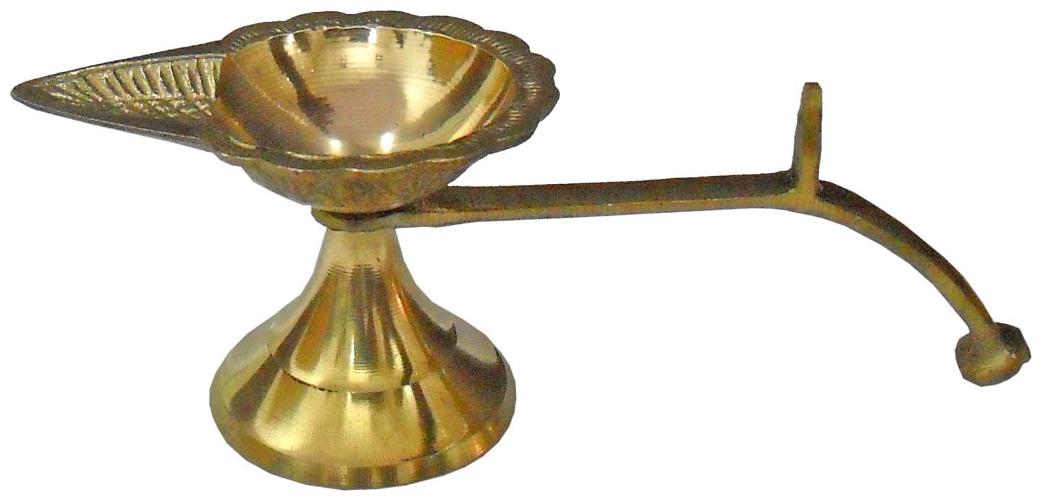 

Maalgodam Big Brass Diya for Temple Mandir for Home Office in Antique Brass Finish
