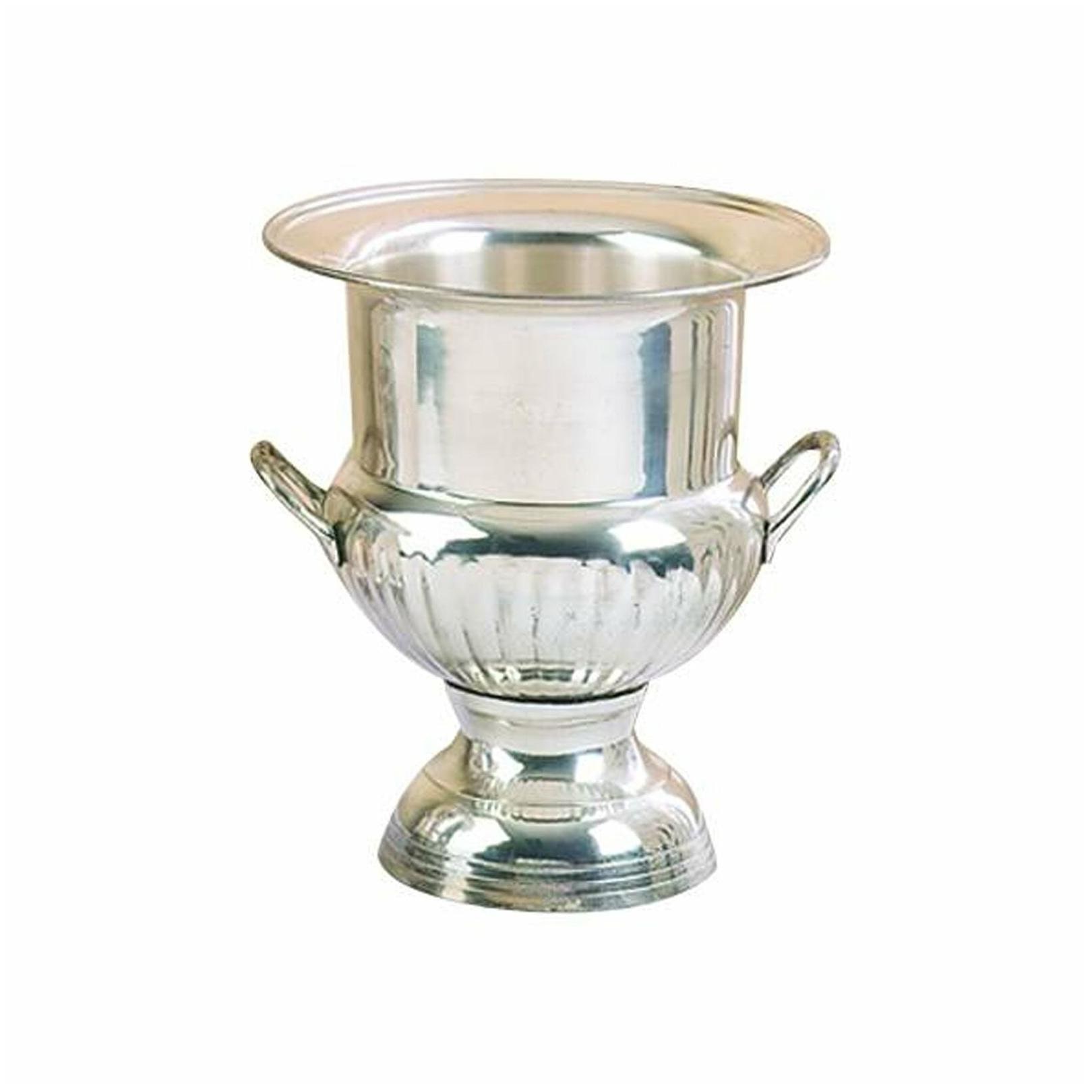 

Brass Wine Bucket With Two Side Handles In Traditional Silver