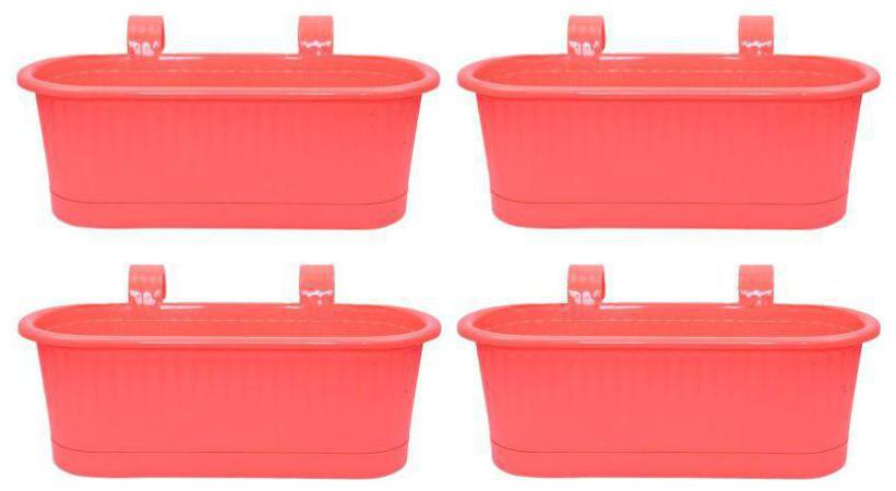

Brecken Paul Premium Quality 15 5 inch Wall Hanging Flower Pot Fluorescent Orange Pack of 4