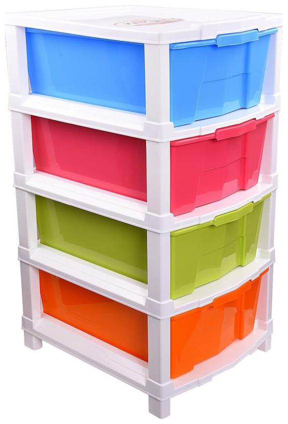 

Brecken Paul 4 Compartments ABS plastic modular drawer system (Multicolor)