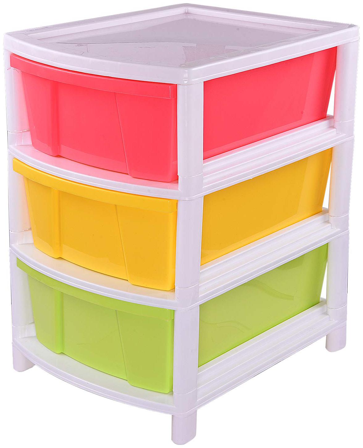 

Brecken paul 3 Compartments ABS plastic modular drawer system (Multicolor)