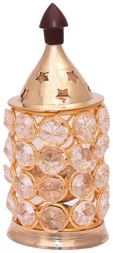 

Brecken Paul (Height 5 5 inch Width 2 5 inch) Crystal Brass Table Diya