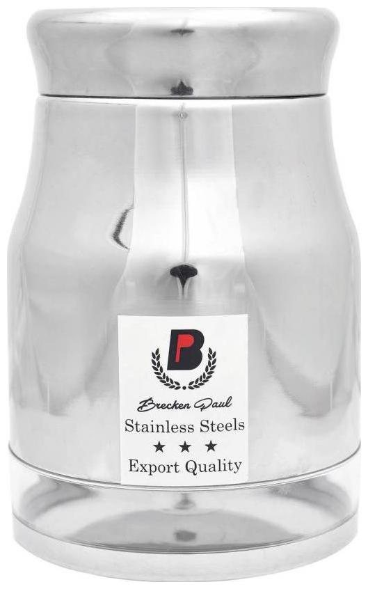 

Brecken Paul stainless steel storer canister - 1200 ml Grocery Container (Silver)