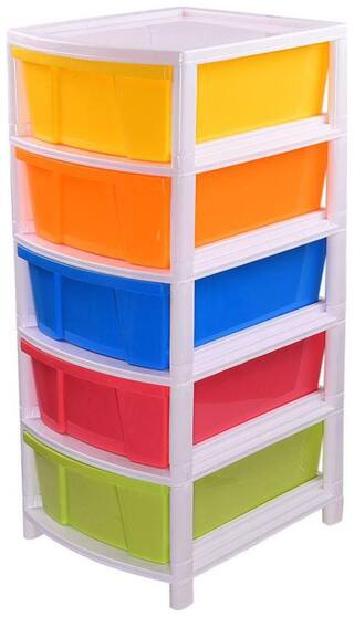 Brecken paul 5 Compartments ABS plastic modular drawer system (Multicolor)