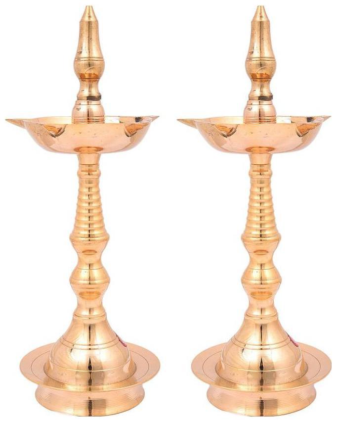 

Brecken Paul 2 Fancy Traditional Brass Table Diya Set (Height 9 5 inch Pack of 2)
