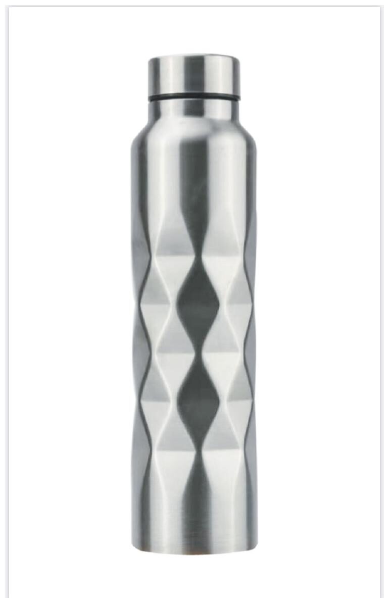 

Breeze Stainless Steel Silver Water Bottle ( 1000 ml Set of 1 )