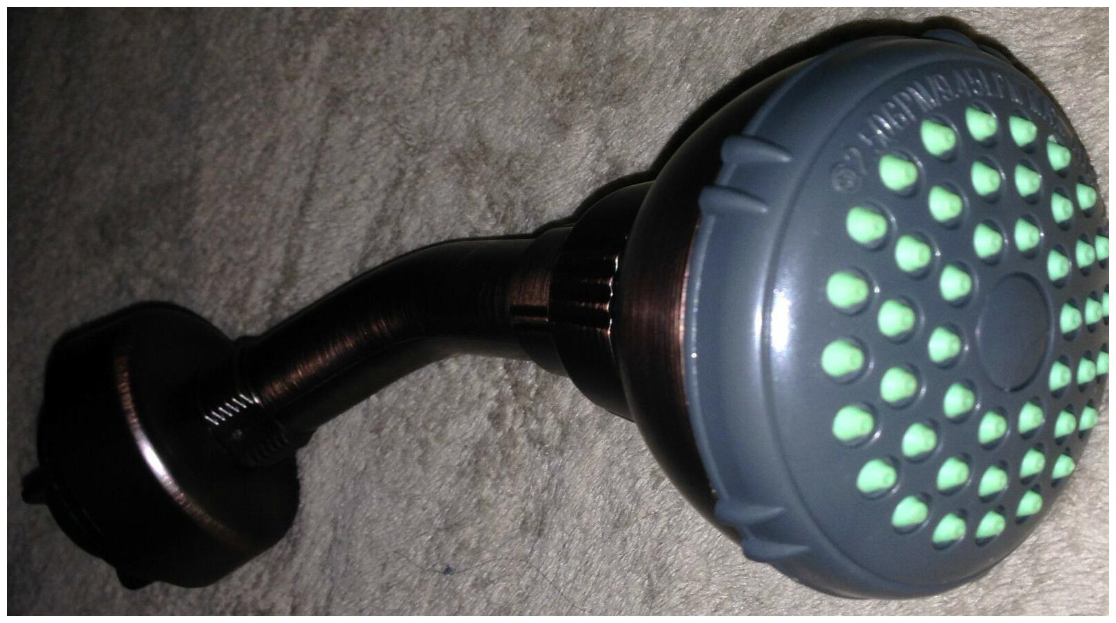 

BRONZE COLORED SHOWER HEAD WITH ARM AND HARDWARE SHOWER RV