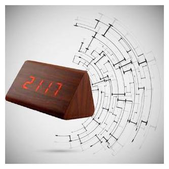 

VAGMI Wood Digital Table clock ( Set of 1 )