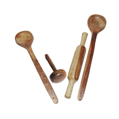 

Brown Wooden Ladle Set 0f 5
