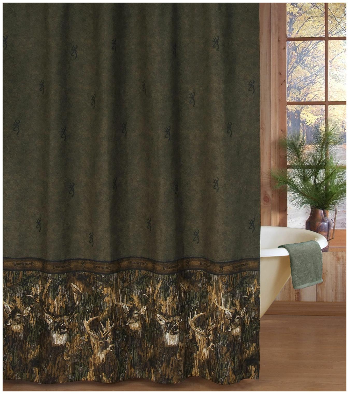 

Browning Whitetails Shower Curtain Buckmark Bath