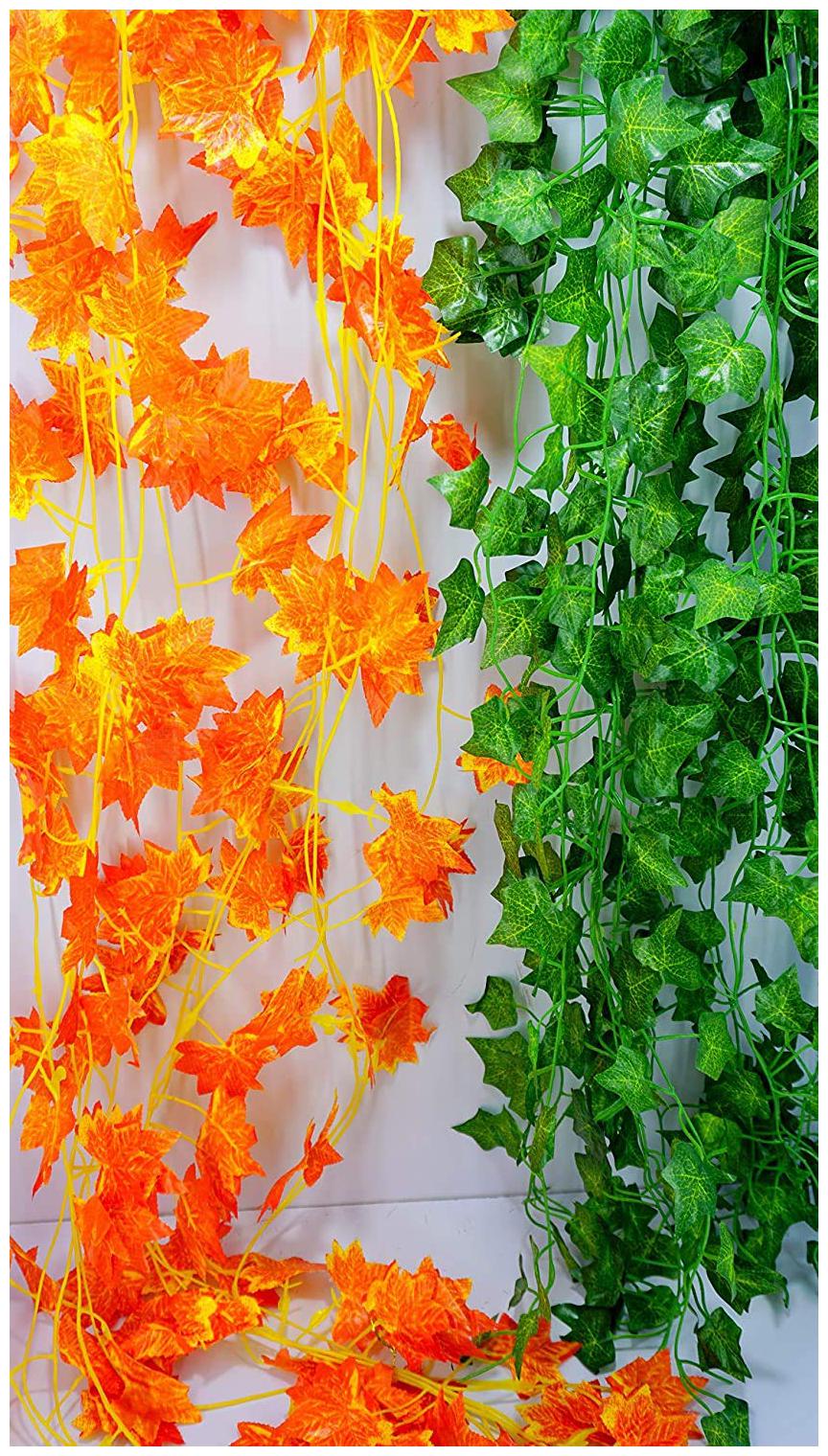 

Bs amor Home Decor Wall Hanging Speacial Ocassion Decoration Home Decor Party Office Festival Decorative (3 orange 3 Green)Pack Of 6 Strings