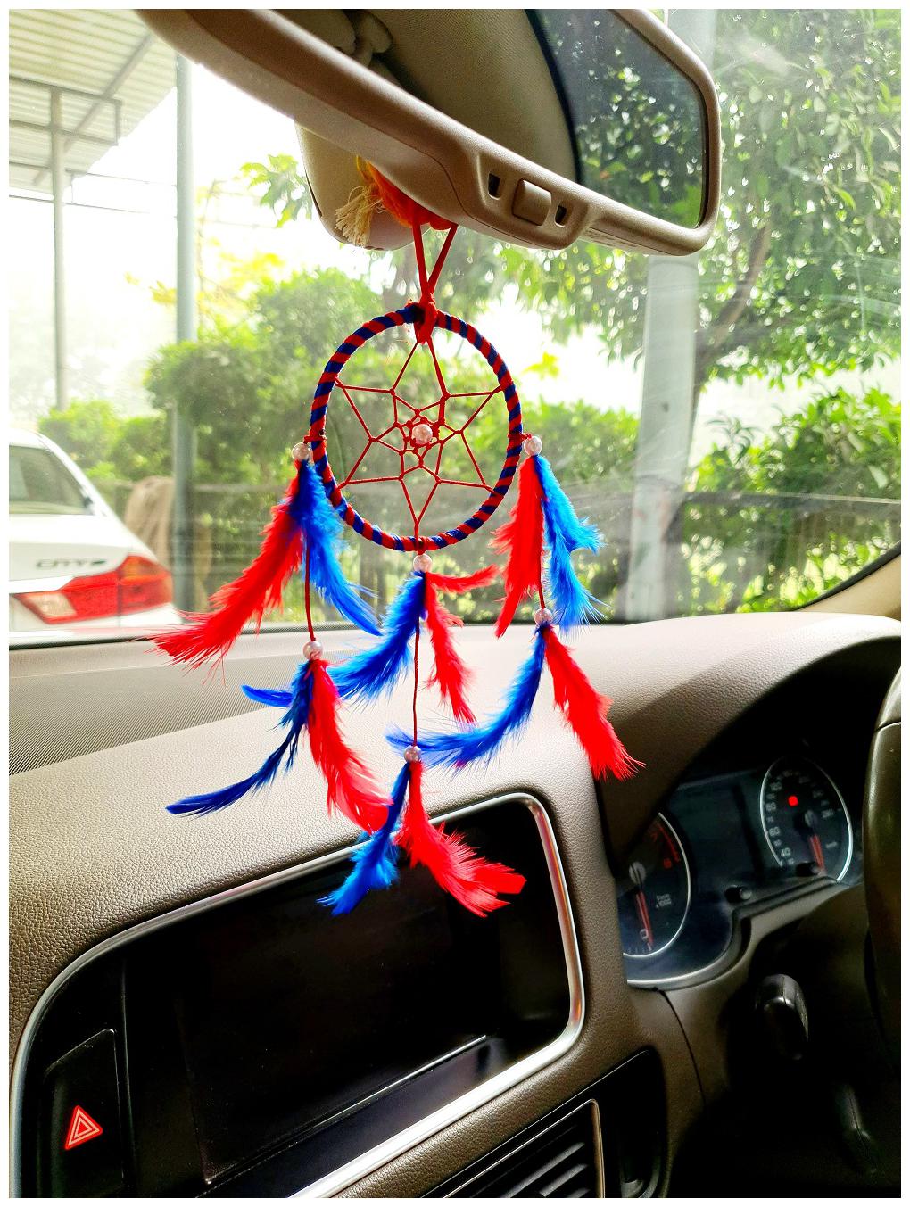 

BS AMOR Home Decor Car Wall Hanging Dream Catcher (Blue 25 X 8 Cm)
