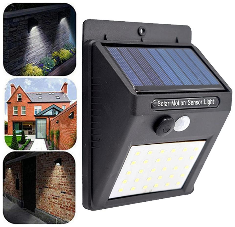 

BTK Trade 20 LED Bulb Solar Charging Wall Lamp with Motion Sensor (Black)