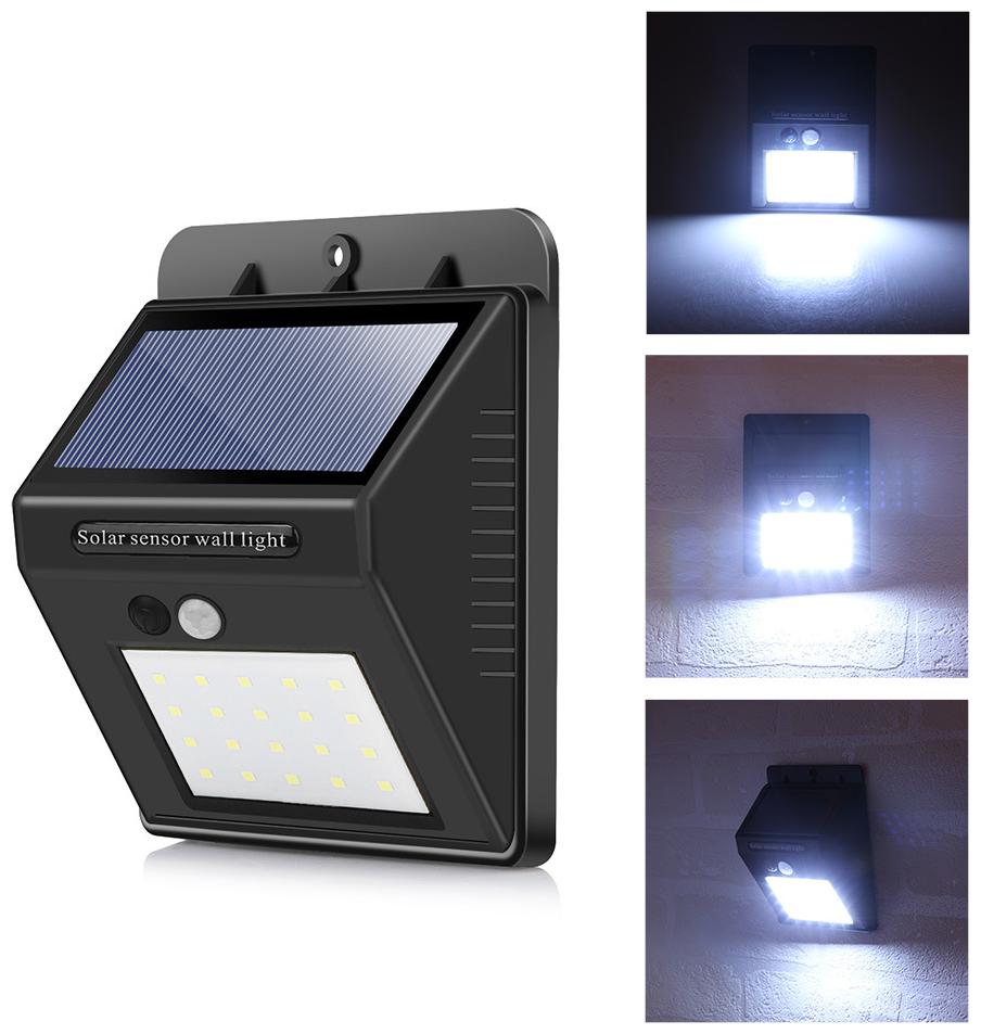 

BTK Trade 20LED Bulb Solar Charging Wall Lamp with Motion Sensor (Black)