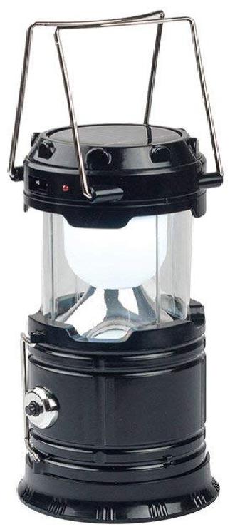 

BTK Trade 6 1 LED Electric Solar Power Rechargeable with Phone Charger Lantern Emergency Light (Black)