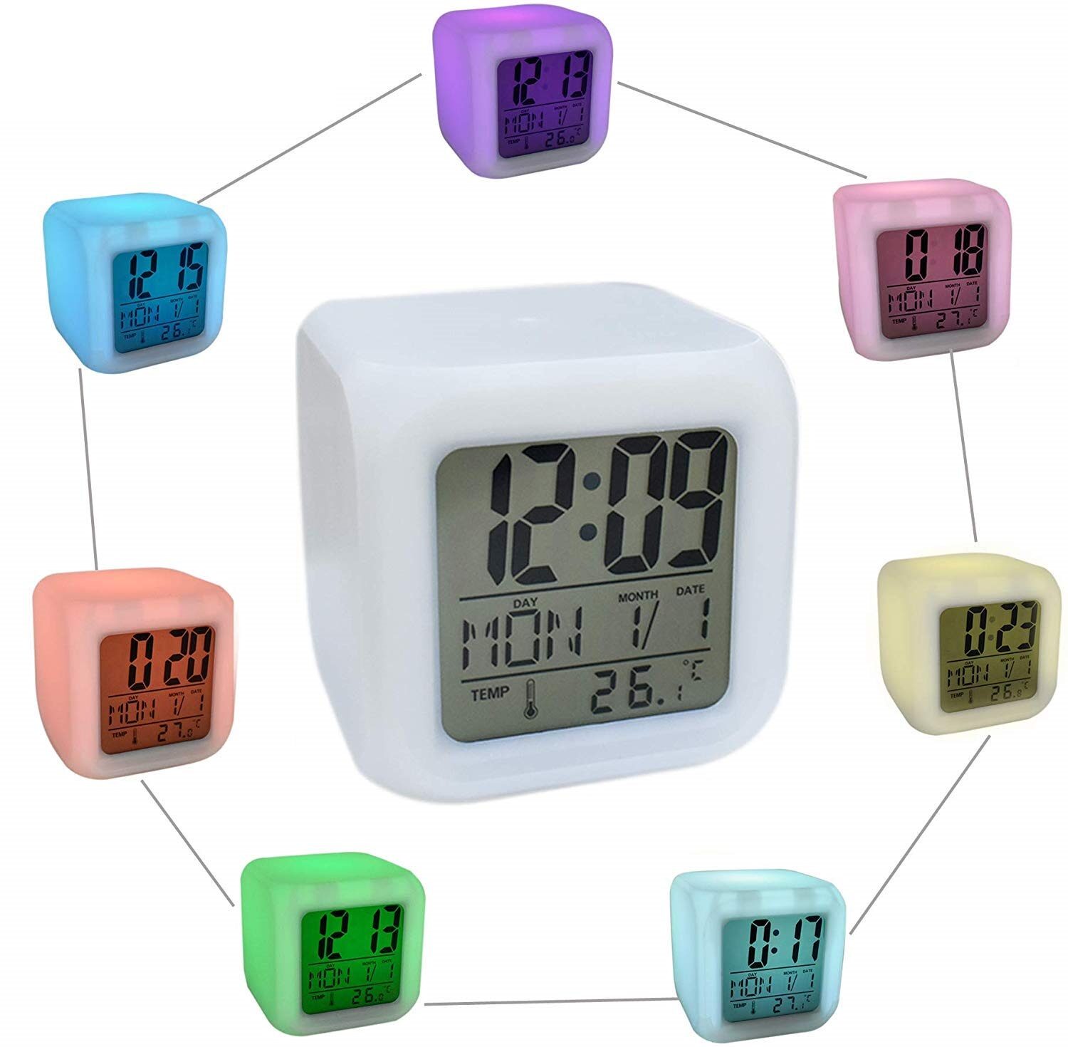 

BTK Trade Plastic Digital Table clock ( Set of 1 )