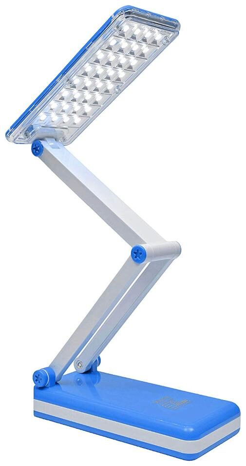 

BTK Trade Solar Rechargeable 32 LED Emergency Table Flexible Desk Lamp (Blue)