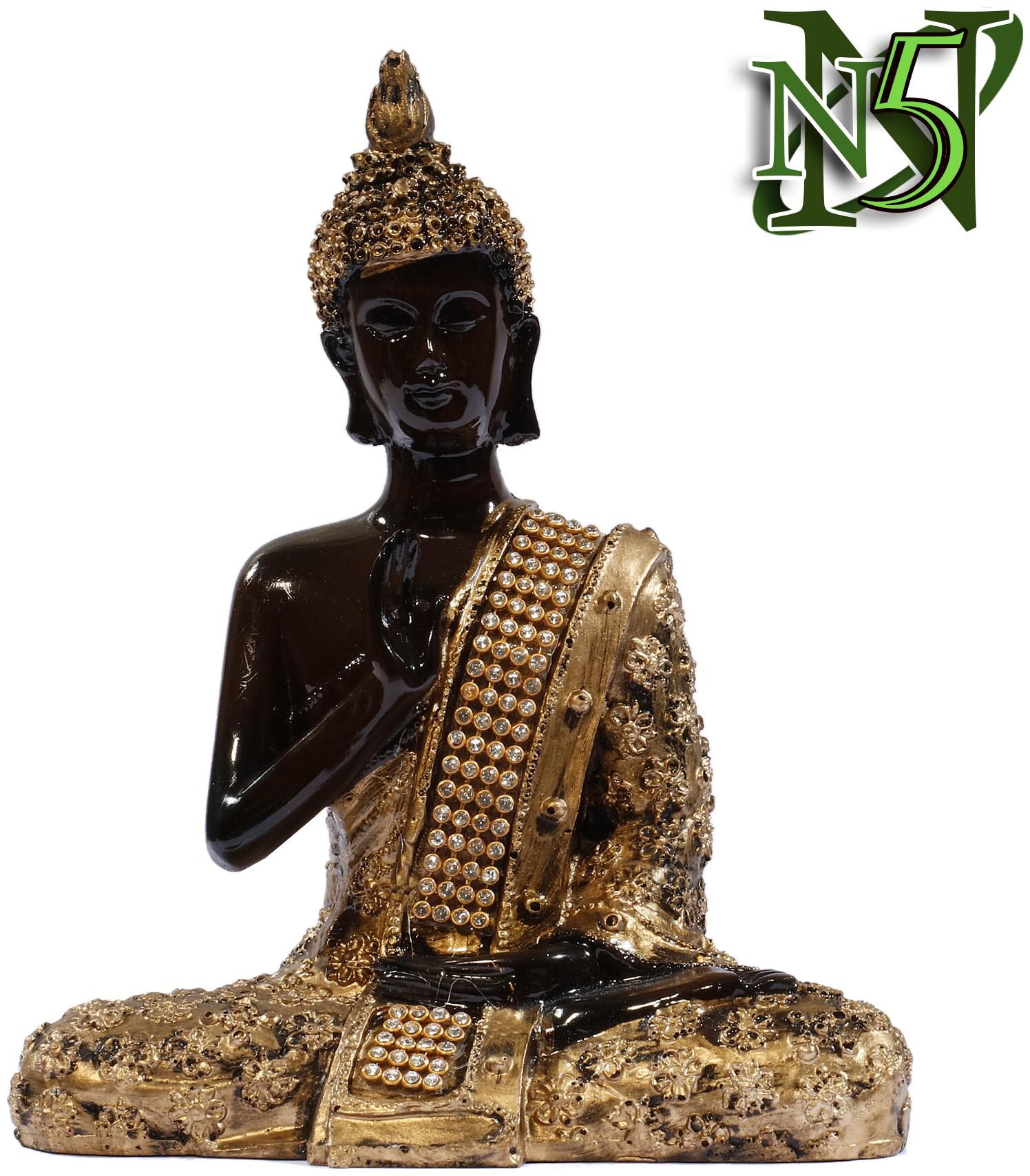 

Buddha Gautama Buddha Brown Sprayed Assorted Copper Golden Coloured Spiritual Decor For Home Office