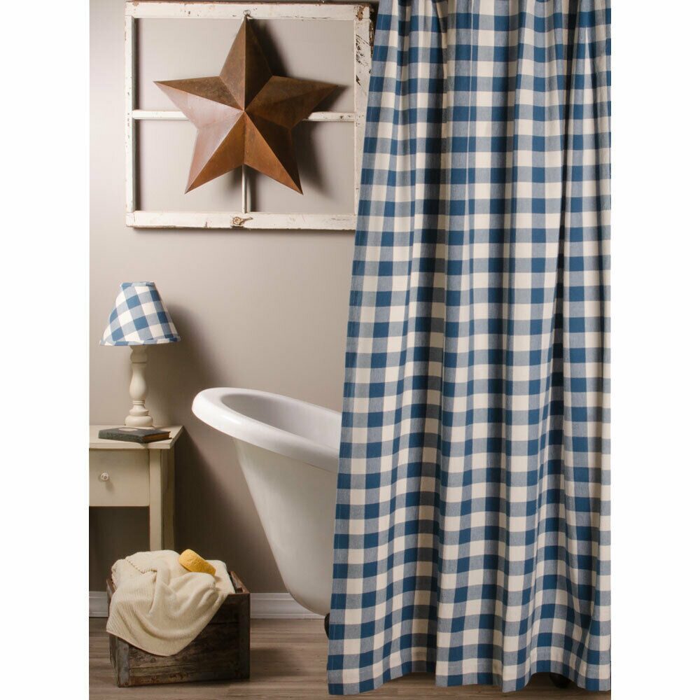Buy Buffalo Check Shower Curtains Black Red Or Blue Online At