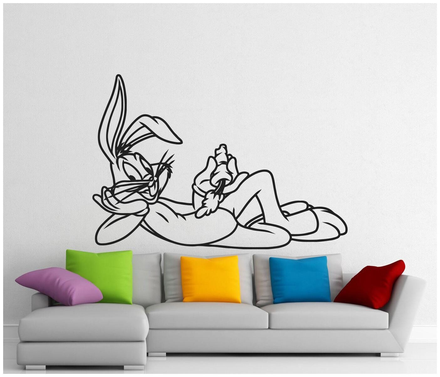 

Bugs Bunny Wall Decal Cartoon Vinyl Sticker Kids Nursery Art Decor Mural (412z)