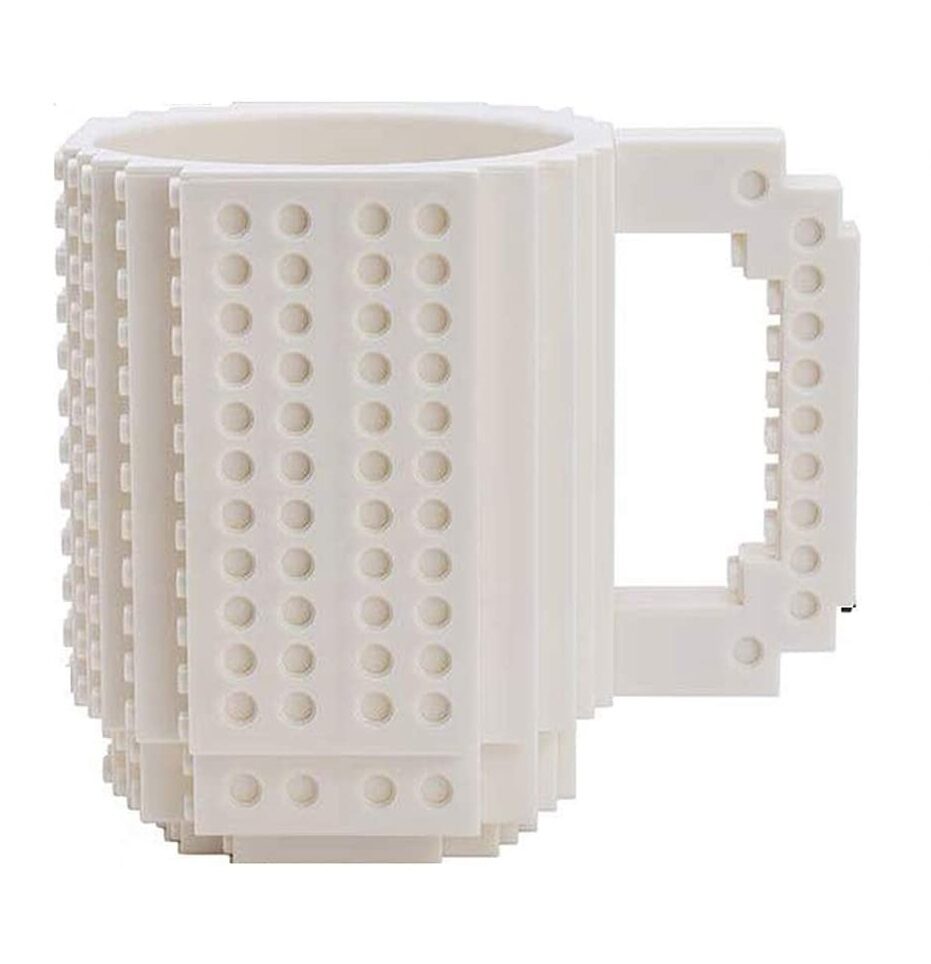 

Build on Brick Mug Block Puzzle Mug Lego Mug Coffee Mugs Return Gifts for Birthday Party Birthday Gift for Kids Children Brother Sister Quirky Gifts for Him Her Boy Girl Boyfriend Husband 420ML White