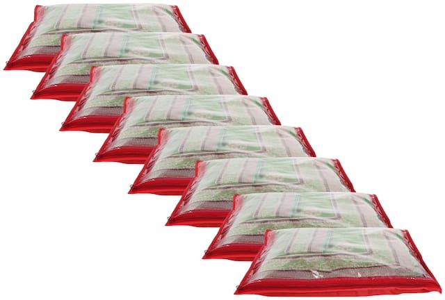 Bulbul red Saree Covers - 8 pcs